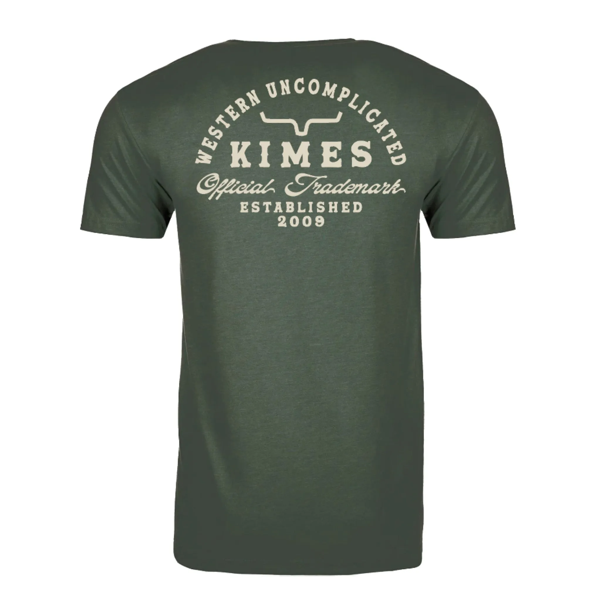 Kimes Ranch Heavy Text Forest Green Tee sold by Western Edge