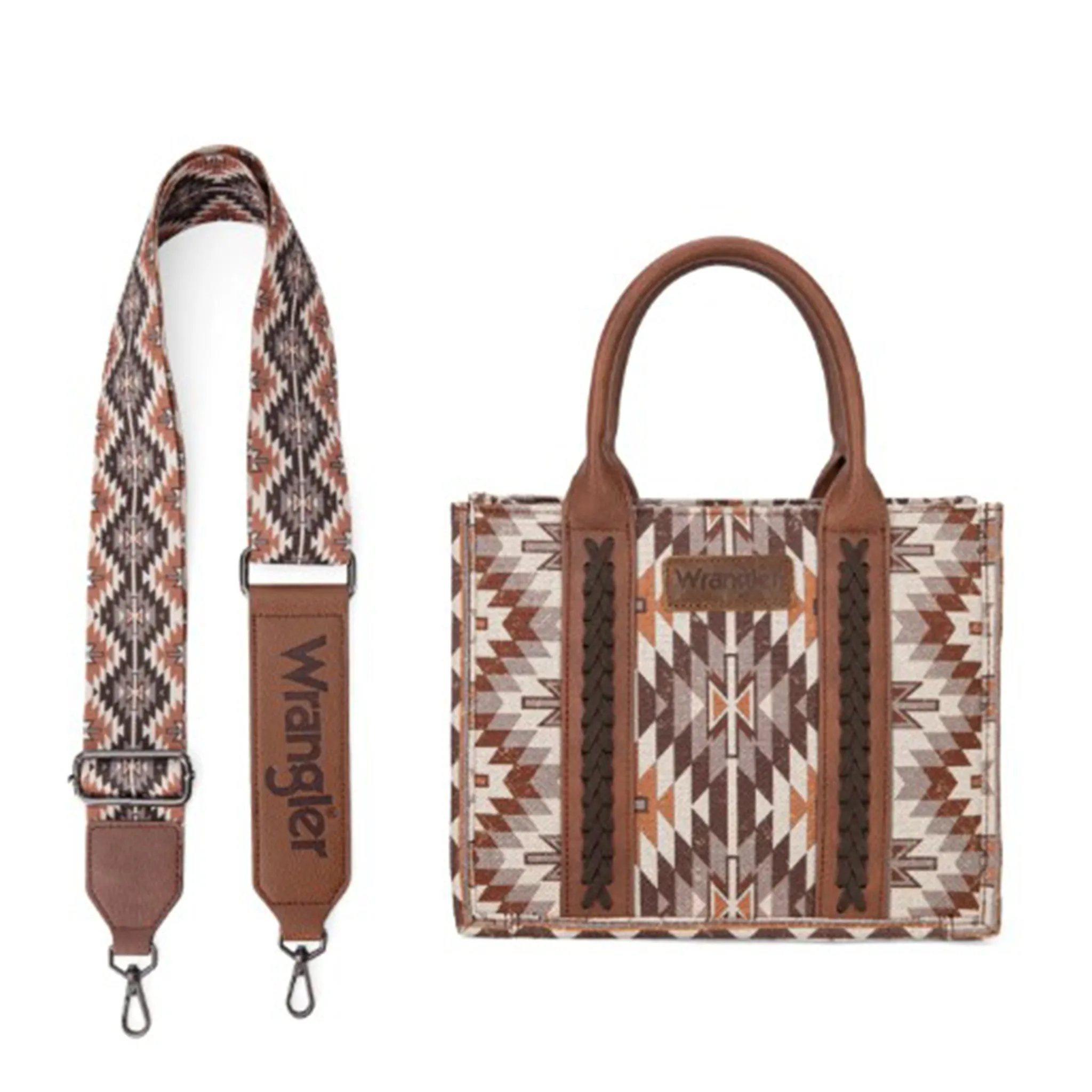 Wrangler Brown Aztec Tote Bag sold by Western Edge product image thumbnail 4