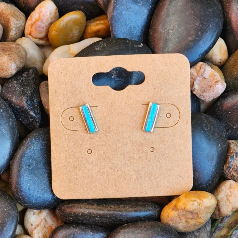 " Ally " Simple Turquoise Studs made by Western Edge