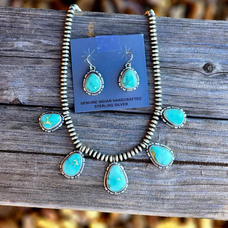 " Antionette " Sonoran Turquoise Set made by Western Edge