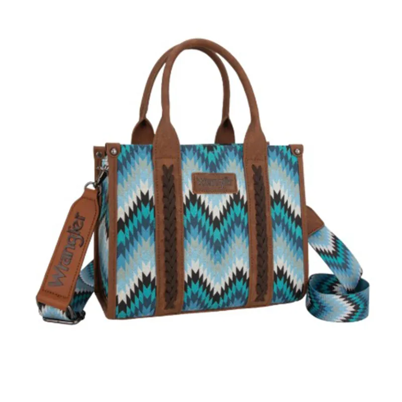 Wrangler Blue Southwest Aztec Tote Bag sold by Western Edge