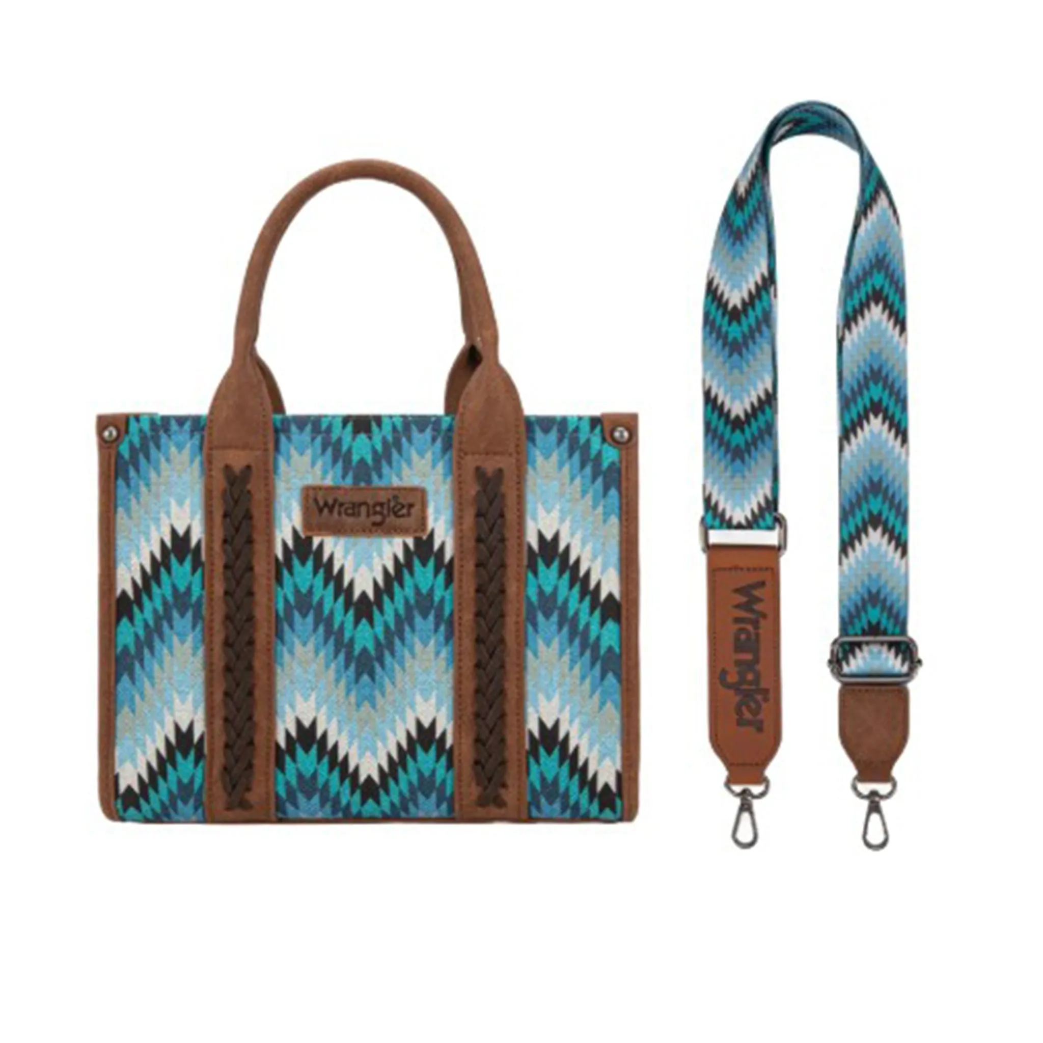 Wrangler Blue Southwest Aztec Tote Bag sold by Western Edge product image thumbnail 2
