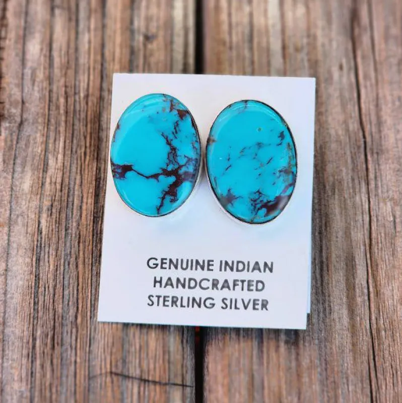 " Daisey " Large Turquoise Studs made by Western Edge