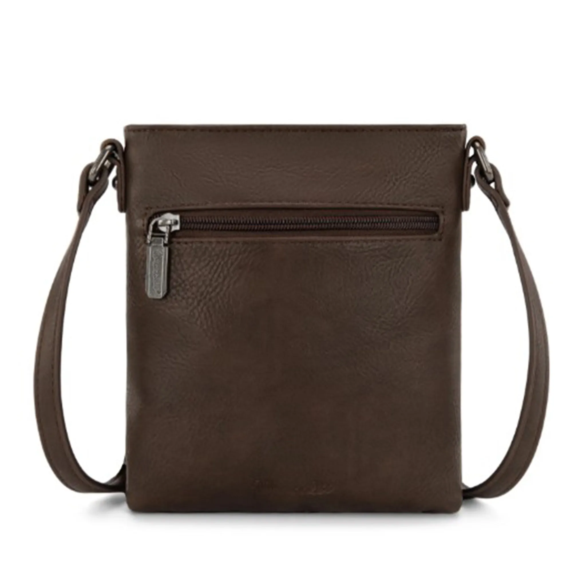 Wrangler Brown Leather Fringe Denim Purse sold by Western Edge product image thumbnail 2