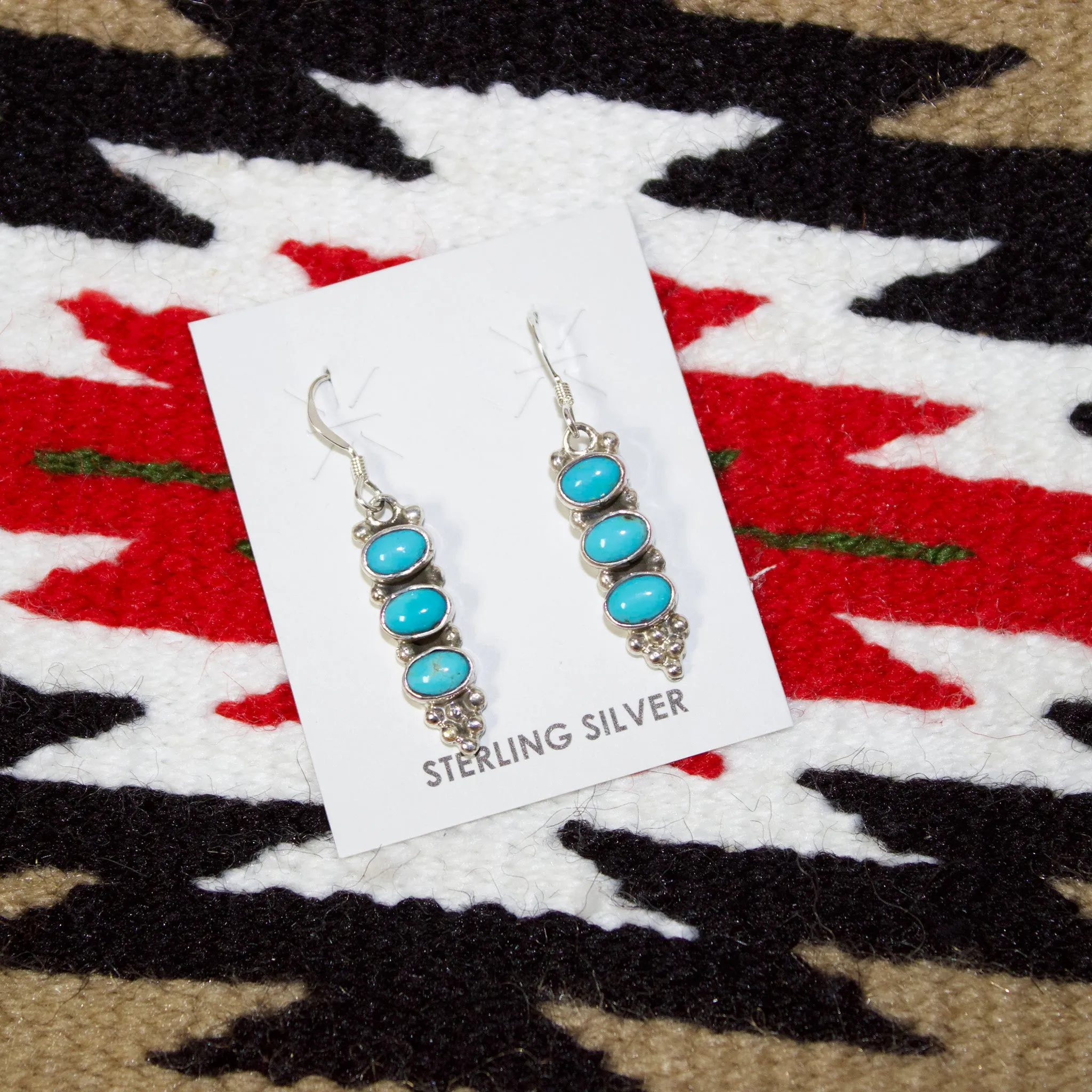 "Loretta" 3 Stone Bar Earrings sold by Western Edge