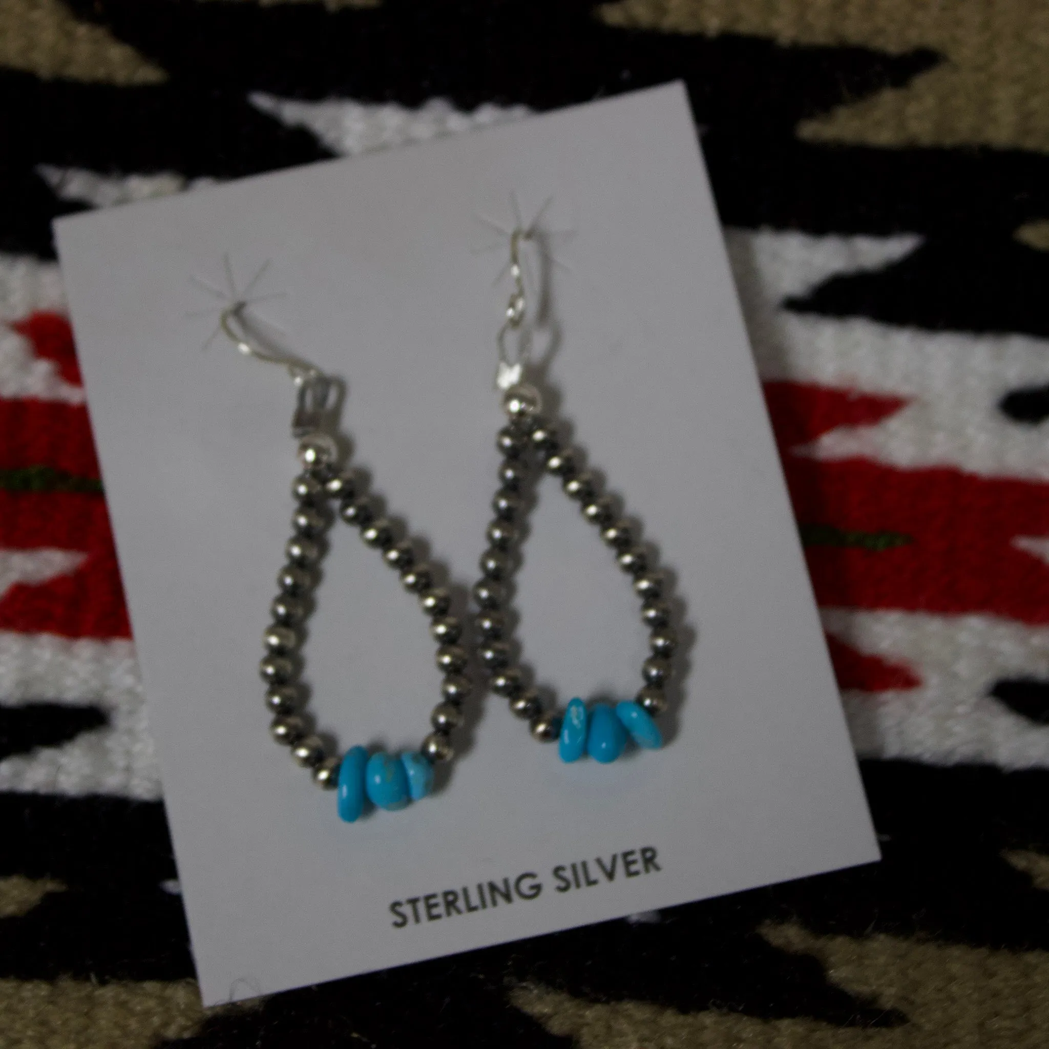 "Prada" Pearl & Turquoise Loop Earrings sold by Western Edge