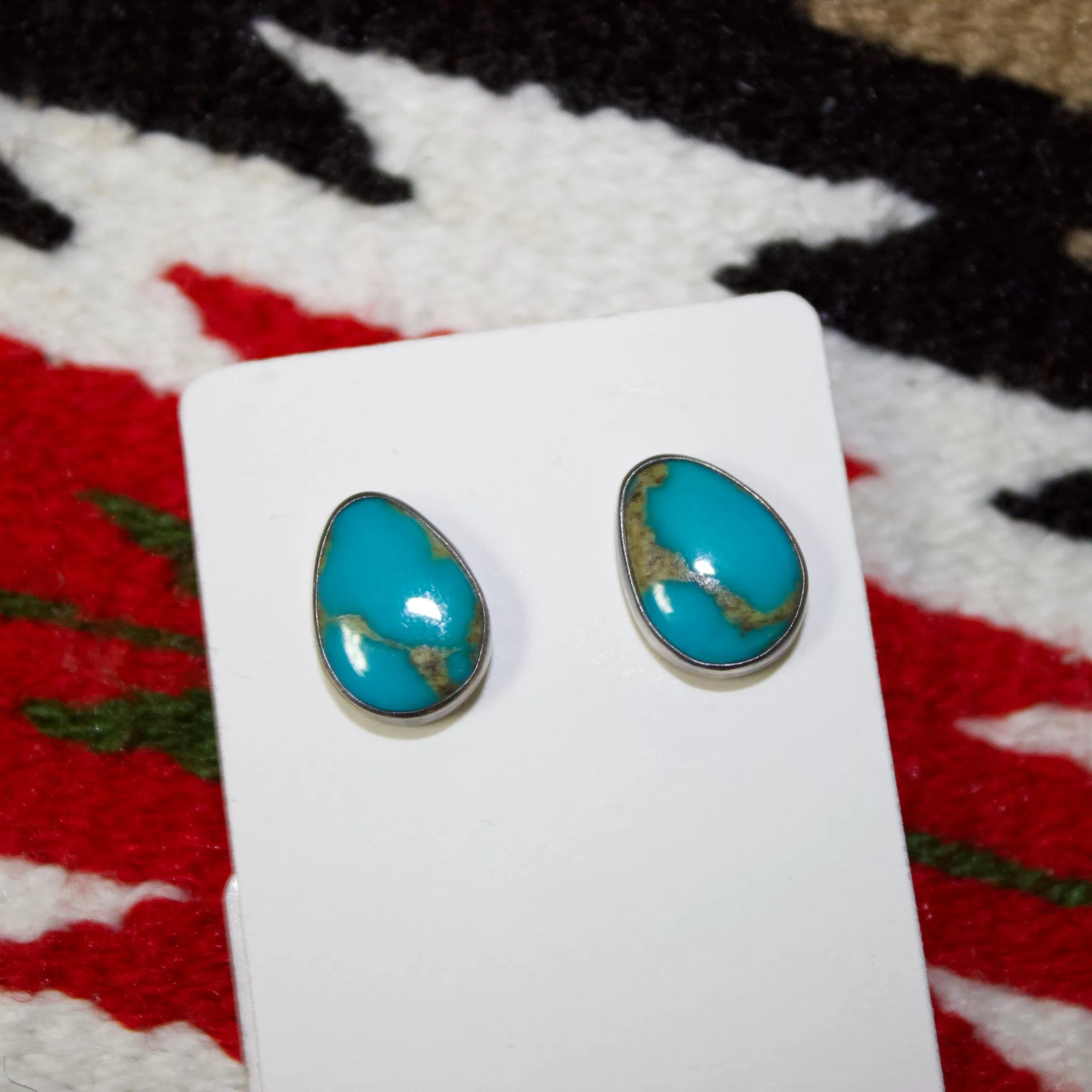 "Sweetie" Kingman Oval Stud Earrings sold by Western Edge