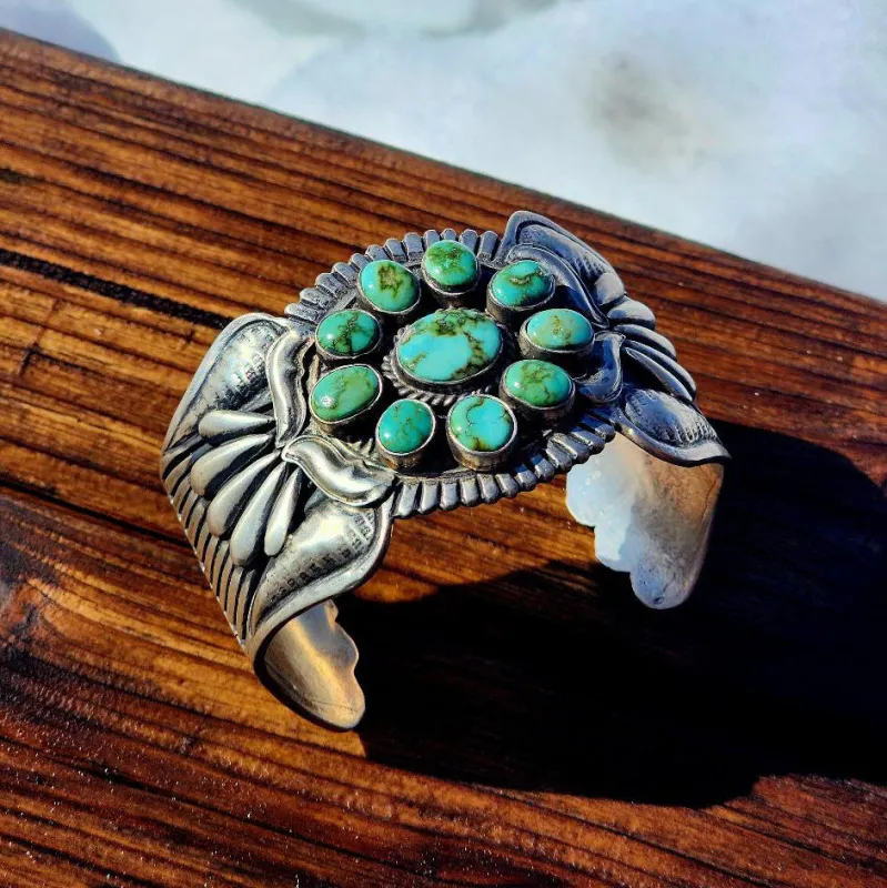 " Sasha " Sonoran Gold Turquoise Cuff made by Western Edge