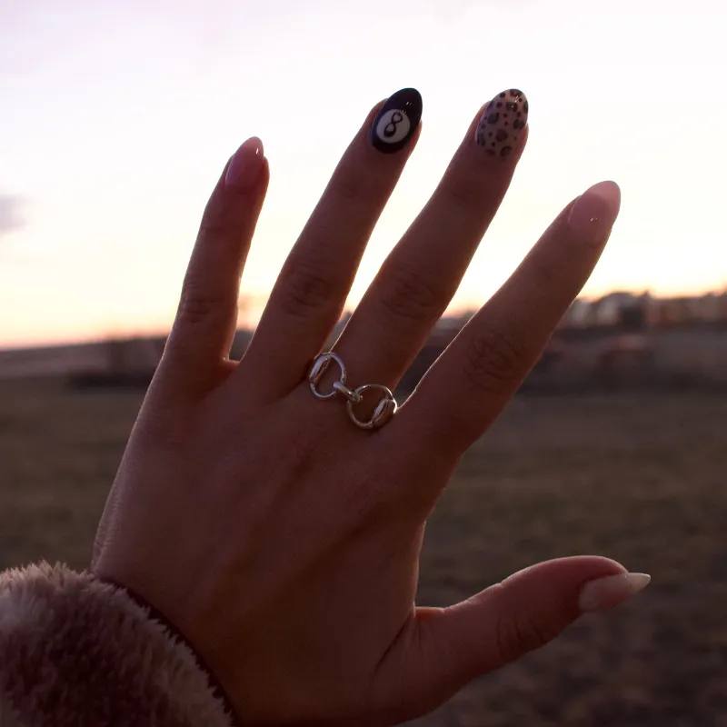 "Monica" Silver Bit Ring made by Western Edge
