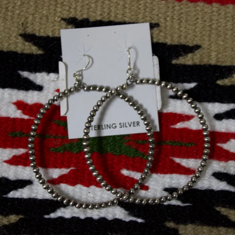 "Reece" Navajo Pearl Hoop Earrings made by Western Edge