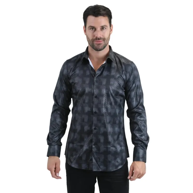 Men's Diamond Geo Plaid Shirt made by Western Edge