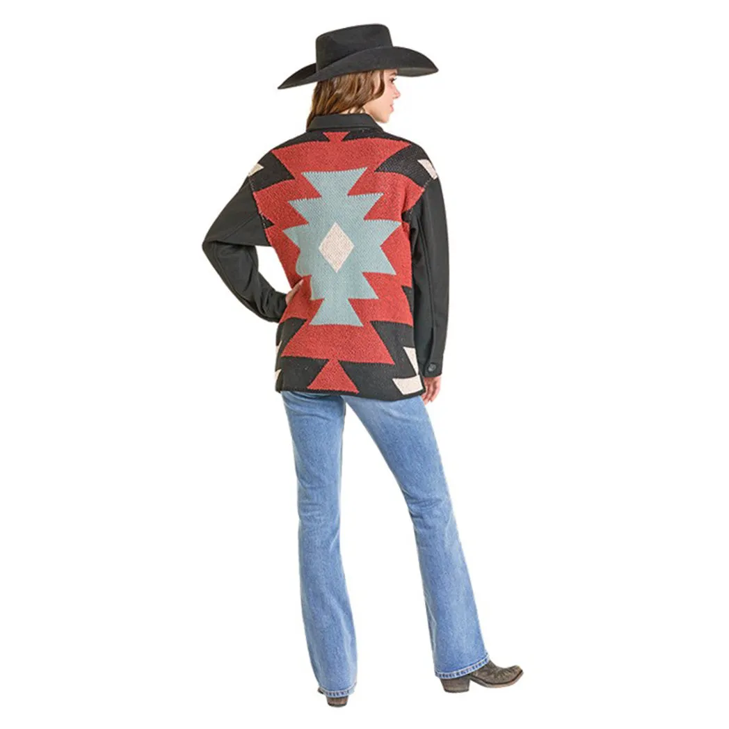 Rock & Roll Women's Aztec Knit Shacket sold by Western Edge