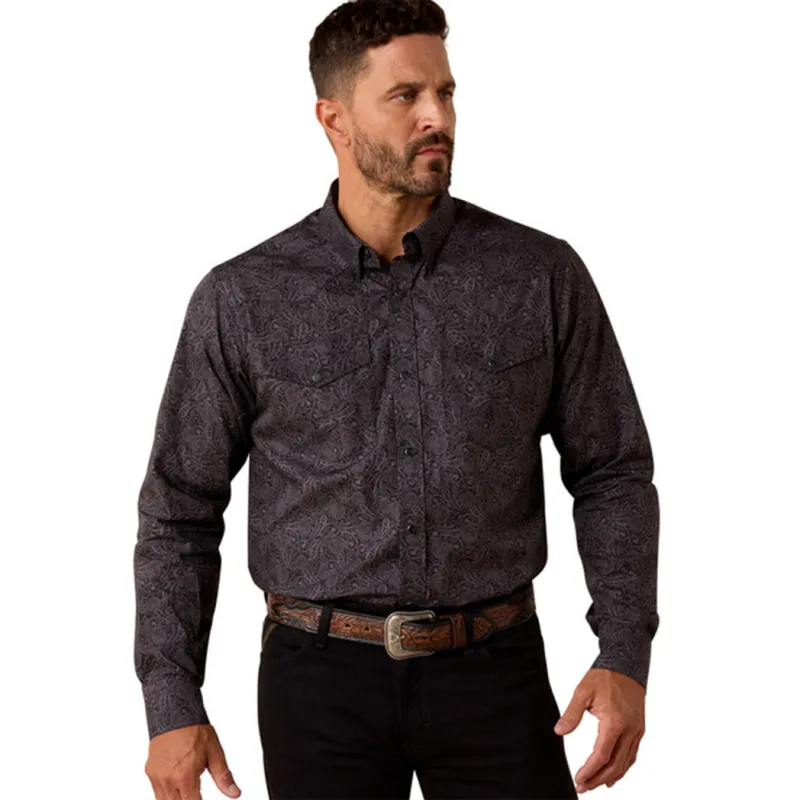 Ariat Men's Allen Black Paisley Print Shirt sold by Western Edge