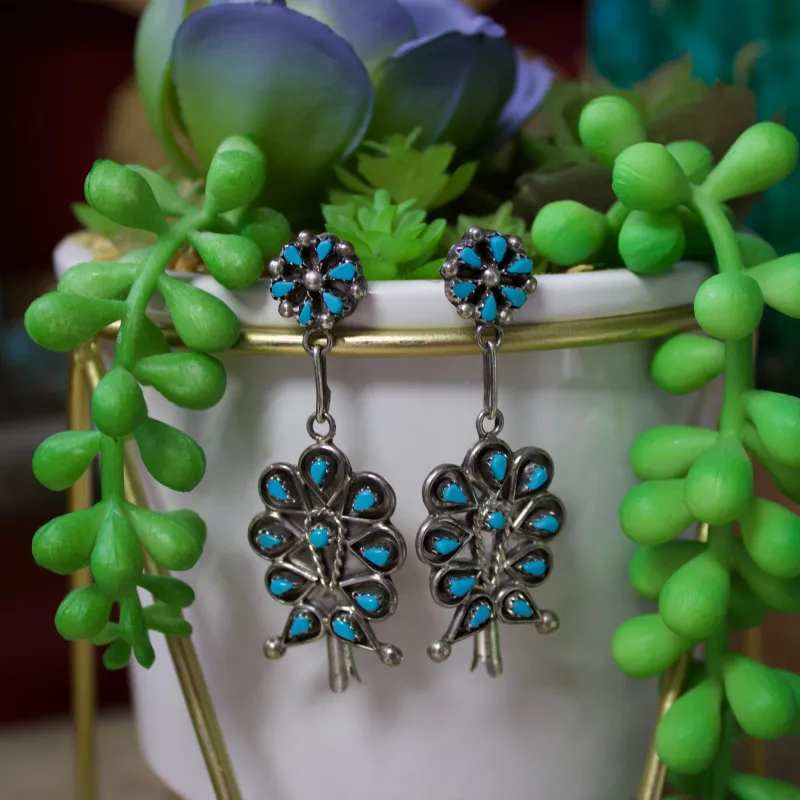 "Kyden" Leekity Zuni Blossom Earrings made by Western Edge