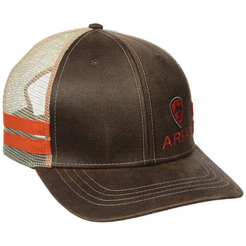 Ariat Men's Oilskin Trucker Ball Cap made by Ariat