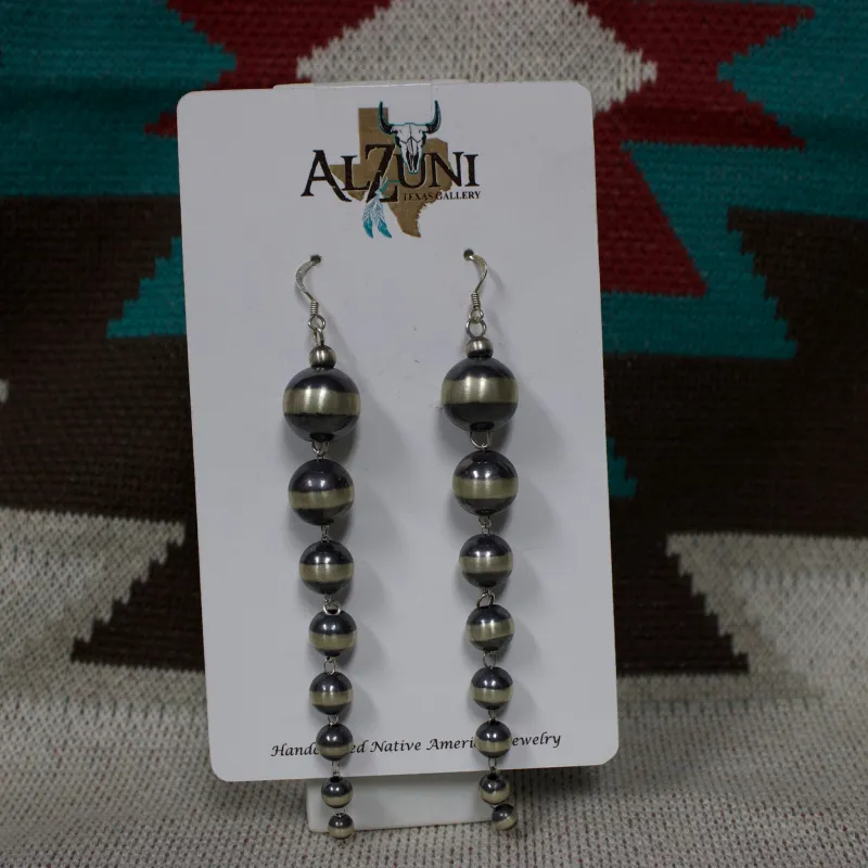 "Salah" Navajo Pearl Dangle Earrings made by Western Edge