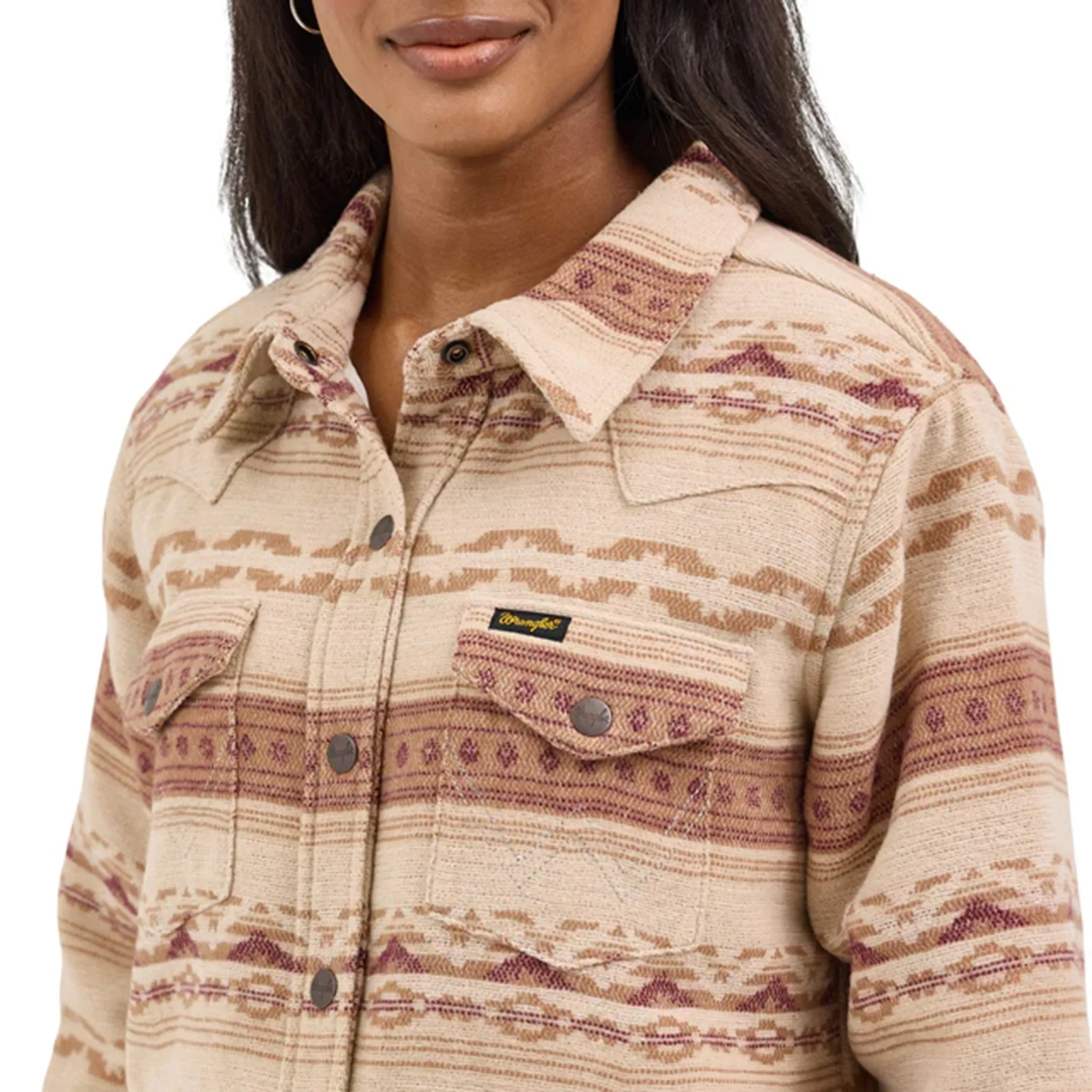 Wrangler Women's Jacquard Lined Shacket sold by Western Edge product image thumbnail 3