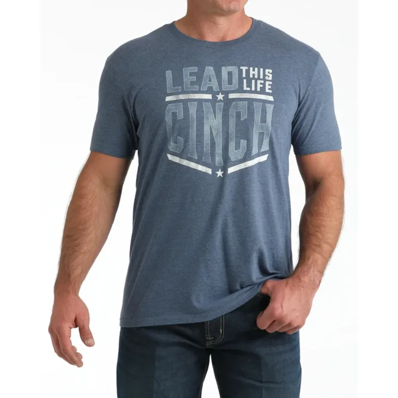 Men's Cinch Blue Tee sold by Western Edge