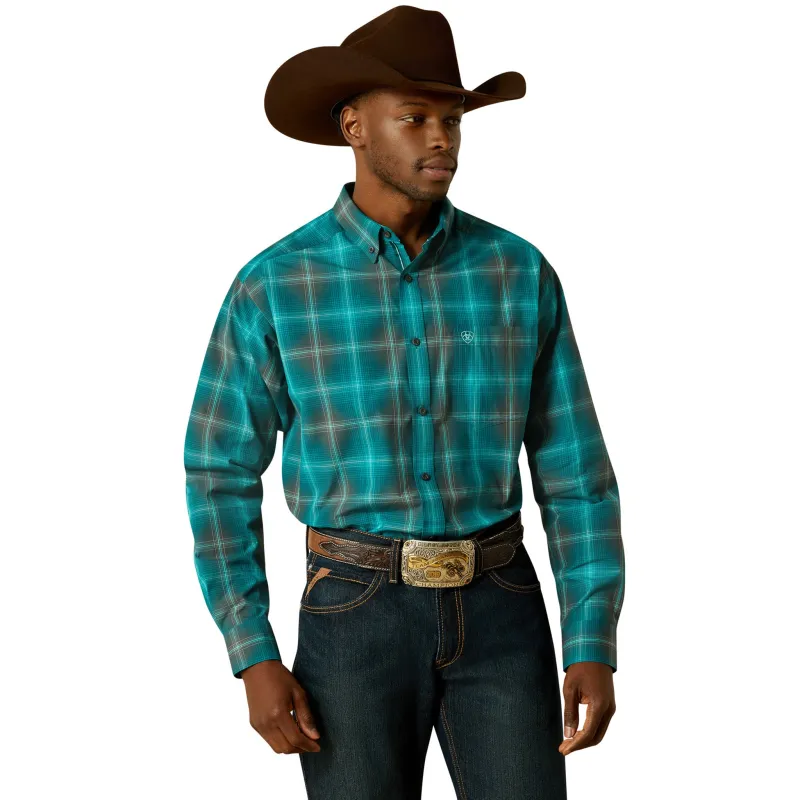 Ariat Men's Teal Pro Series Button Up made by Ariat