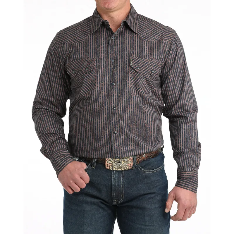 Cinch Men's Navy & Paisley Shirt sold by Western Edge