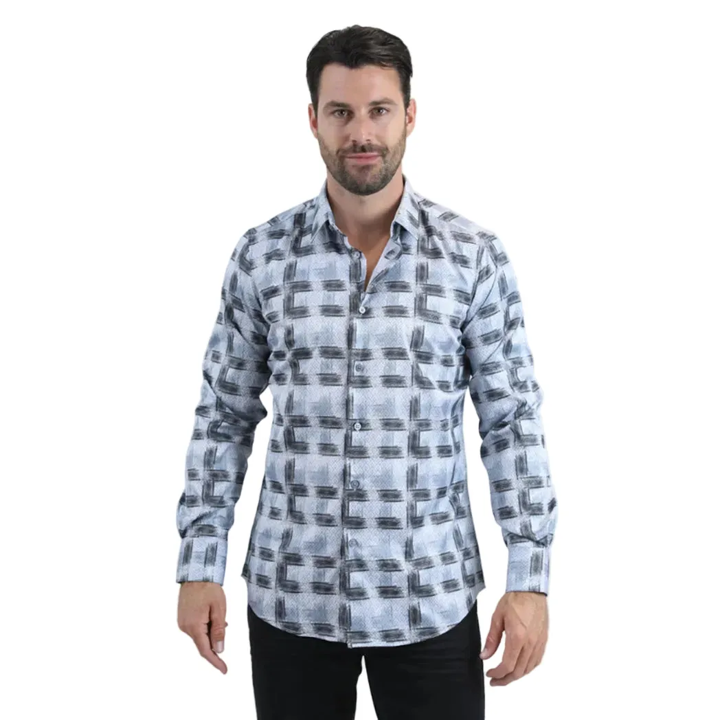Men's Geo & Metallic Plaid Shirt sold by Western Edge