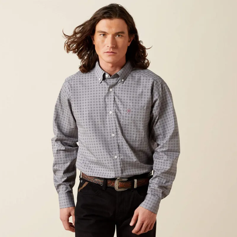 Ariat Men's Anderson Grey Shirt sold by Western Edge