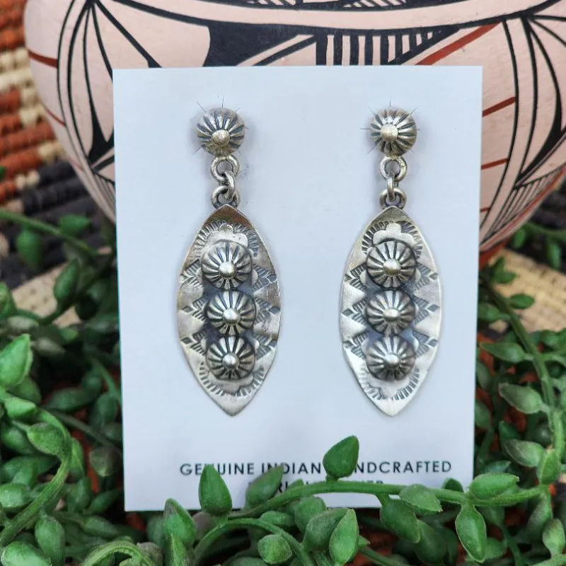 " Harra " Silver Dangles made by Western Edge