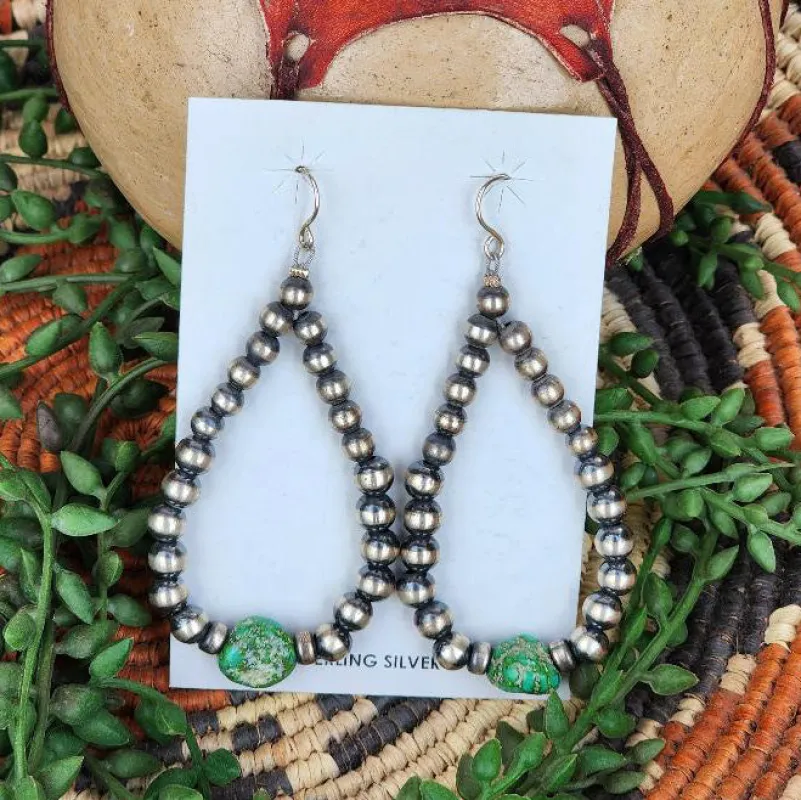 " Ava " Sonoran Gold & Navajo Pearl Earrings made by Western Edge