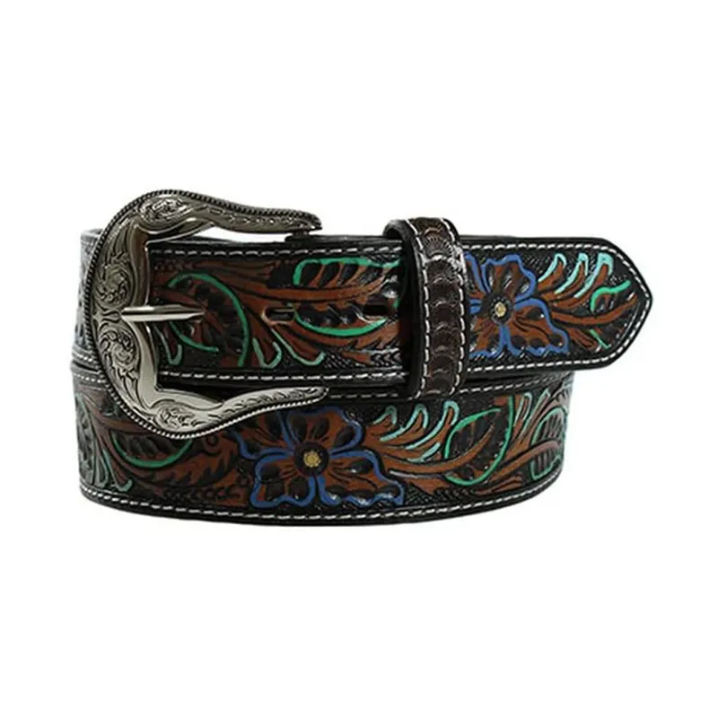 Nocona Women's Floral Tooled Belt sold by Western Edge