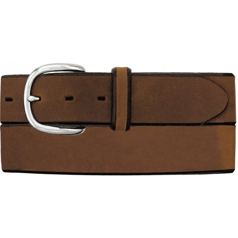 Solid Brown Harness Leather Belt made by Western Edge
