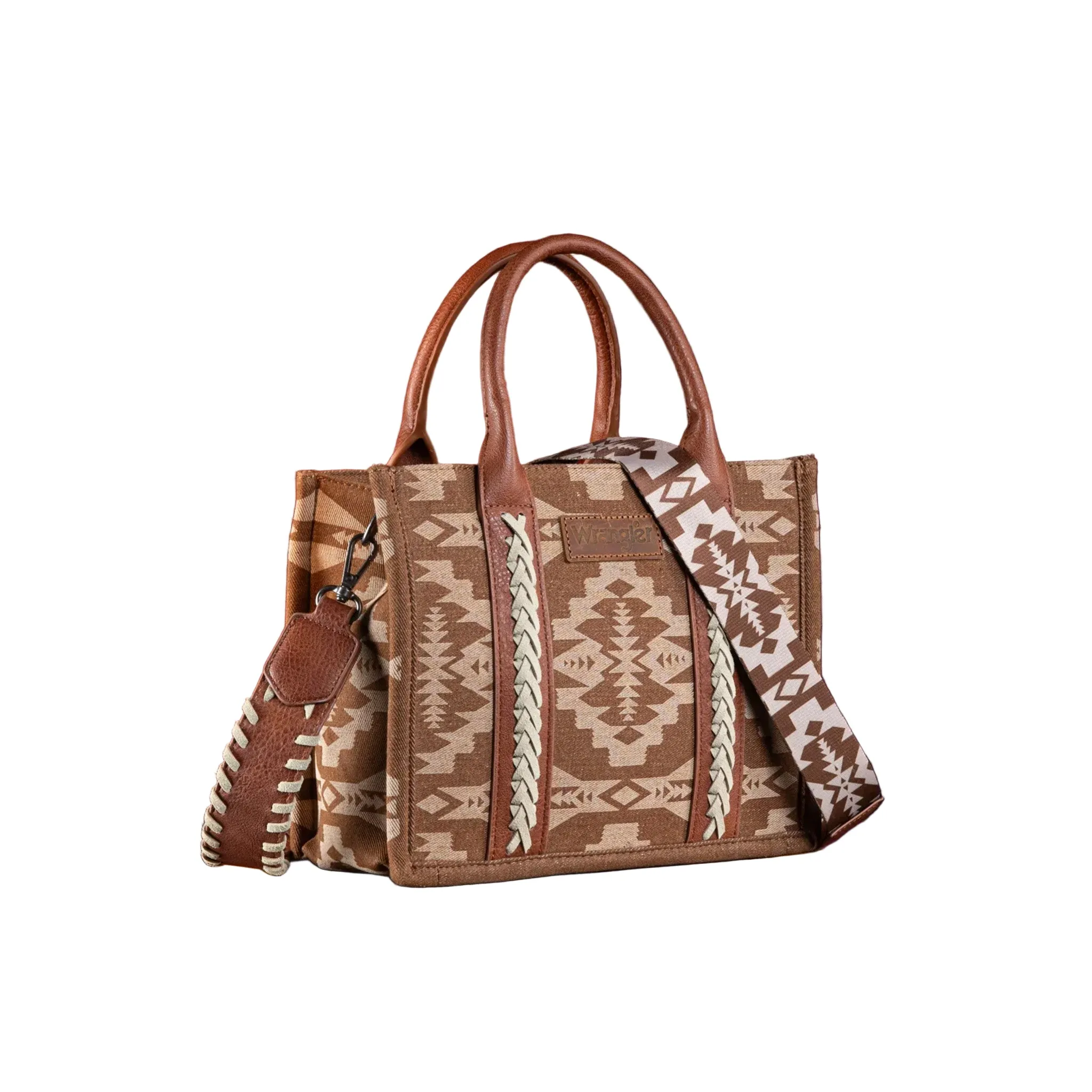 Wrangler Brown Canvas Aztec Handbag sold by Western Edge