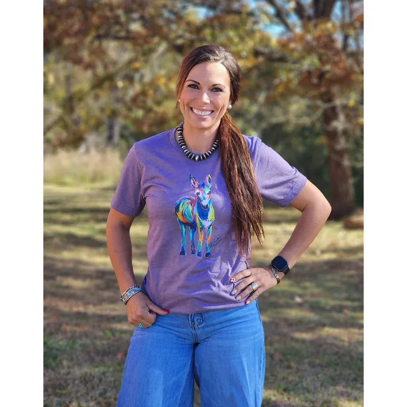 Women's Purple Donkey Tee made by Western Edge
