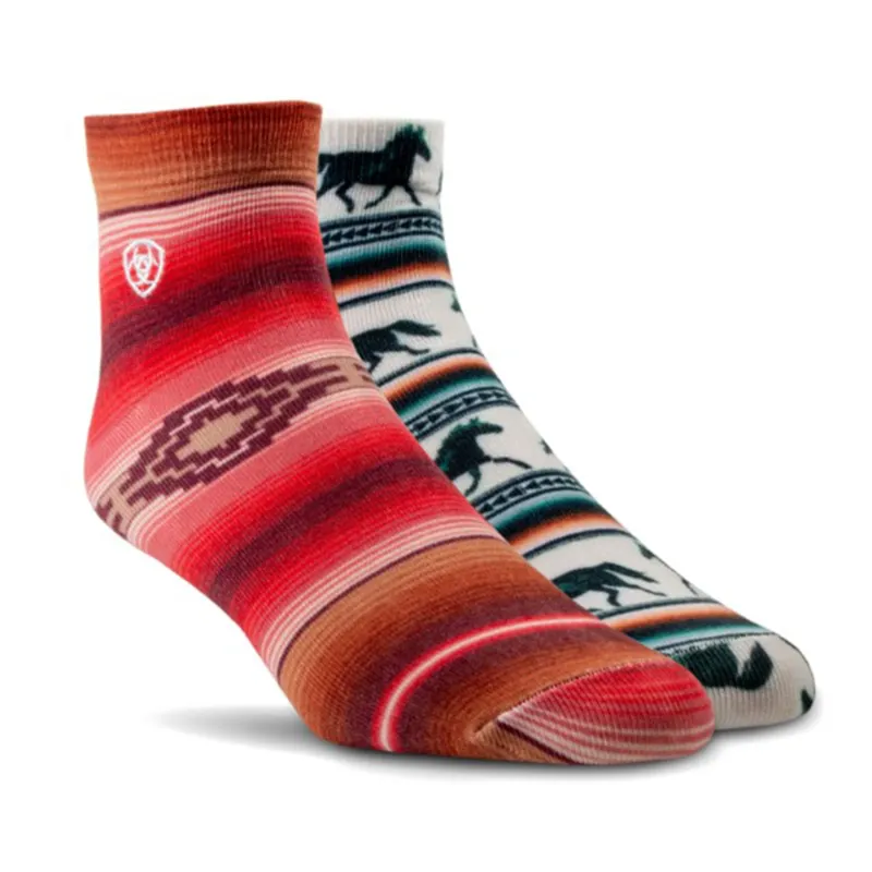 Ariat 2 Pack Serape/Horse Socks sold by Western Edge