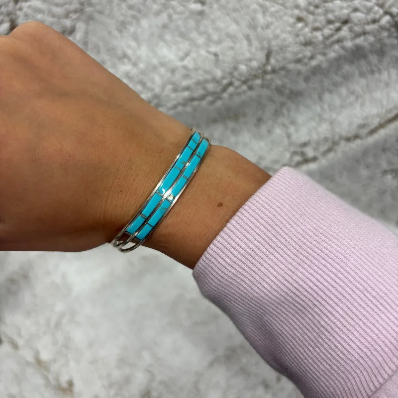 "Jovie" Kingman Turquoise Bracelet made by Western Edge