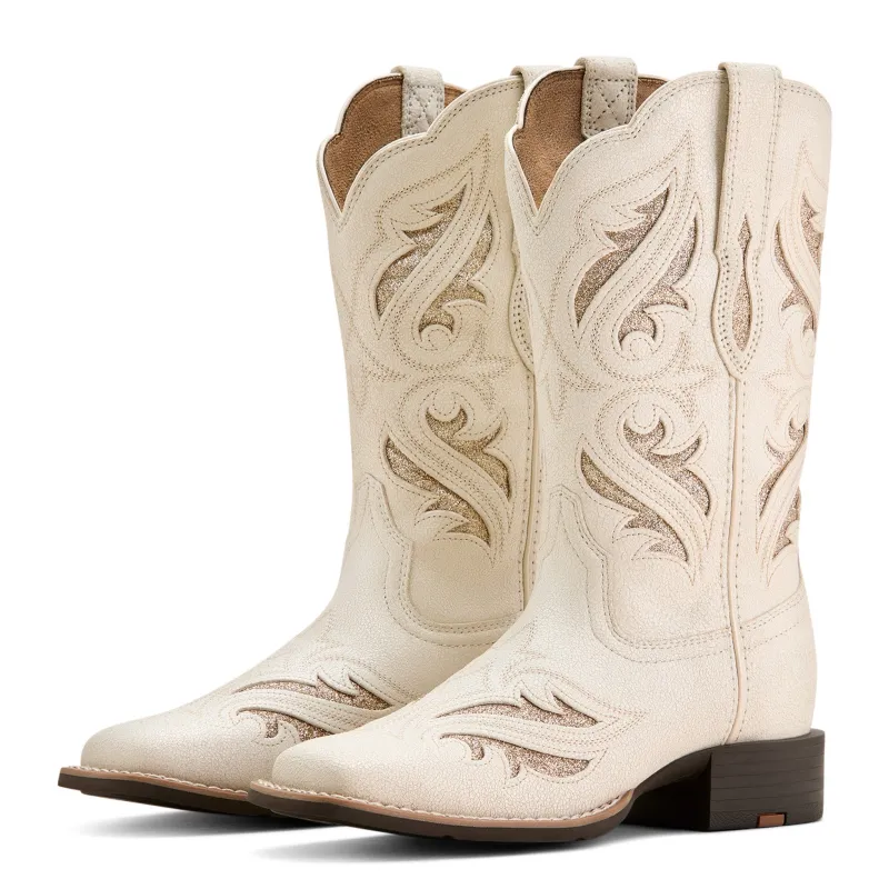 Ariat Women's Bliss Ivory & Glitter Western Boots made by Ariat