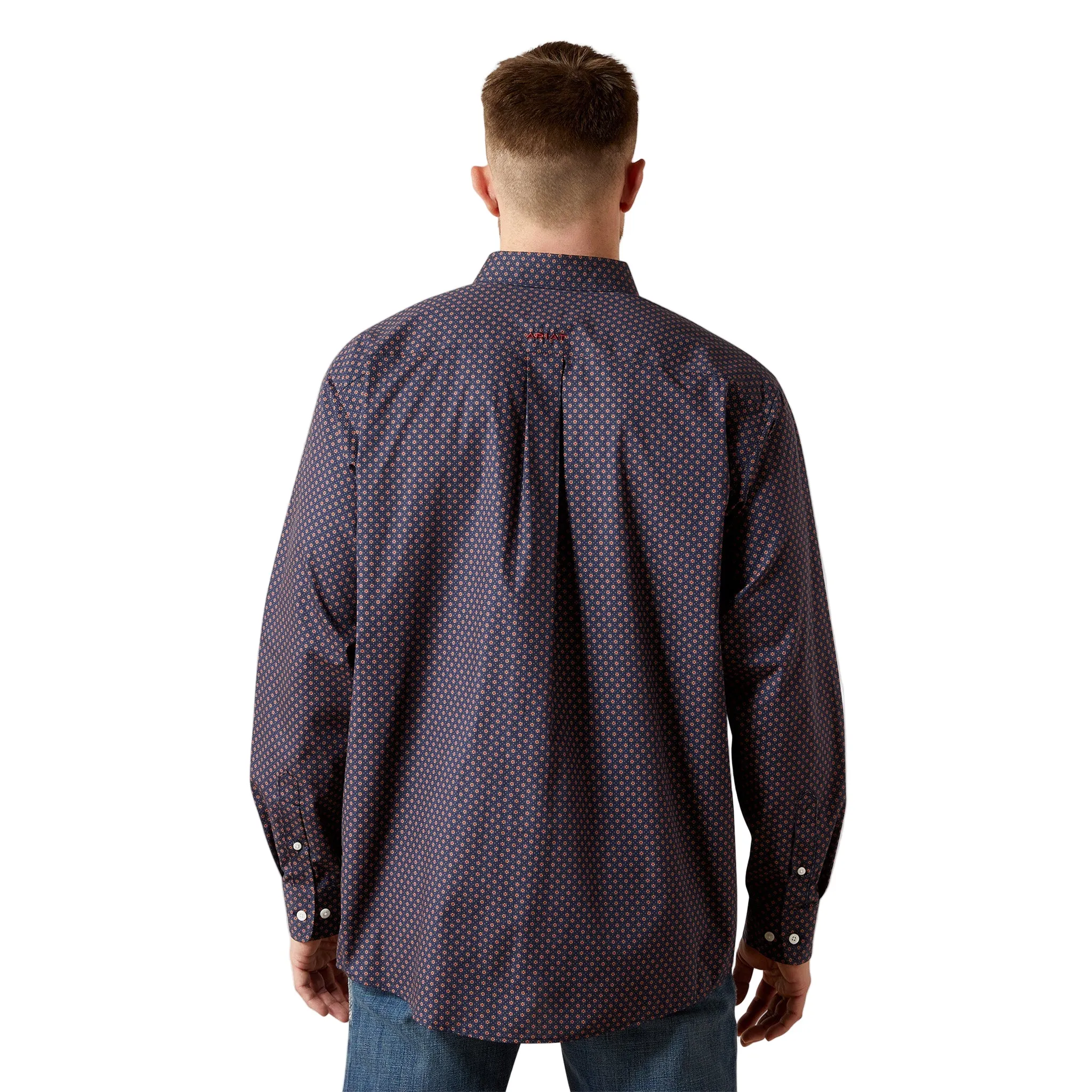Ariat Navy and Red Print Shirt sold by Western Edge product image thumbnail 2
