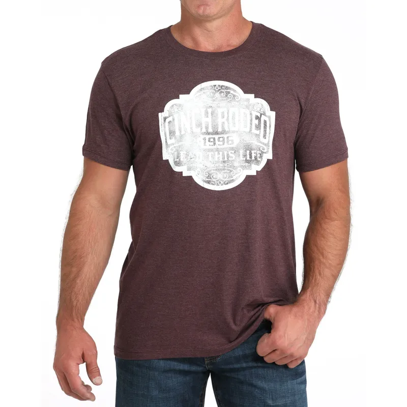 Cinch Men's Purple Graphic Rodeo Tee made by Cinch