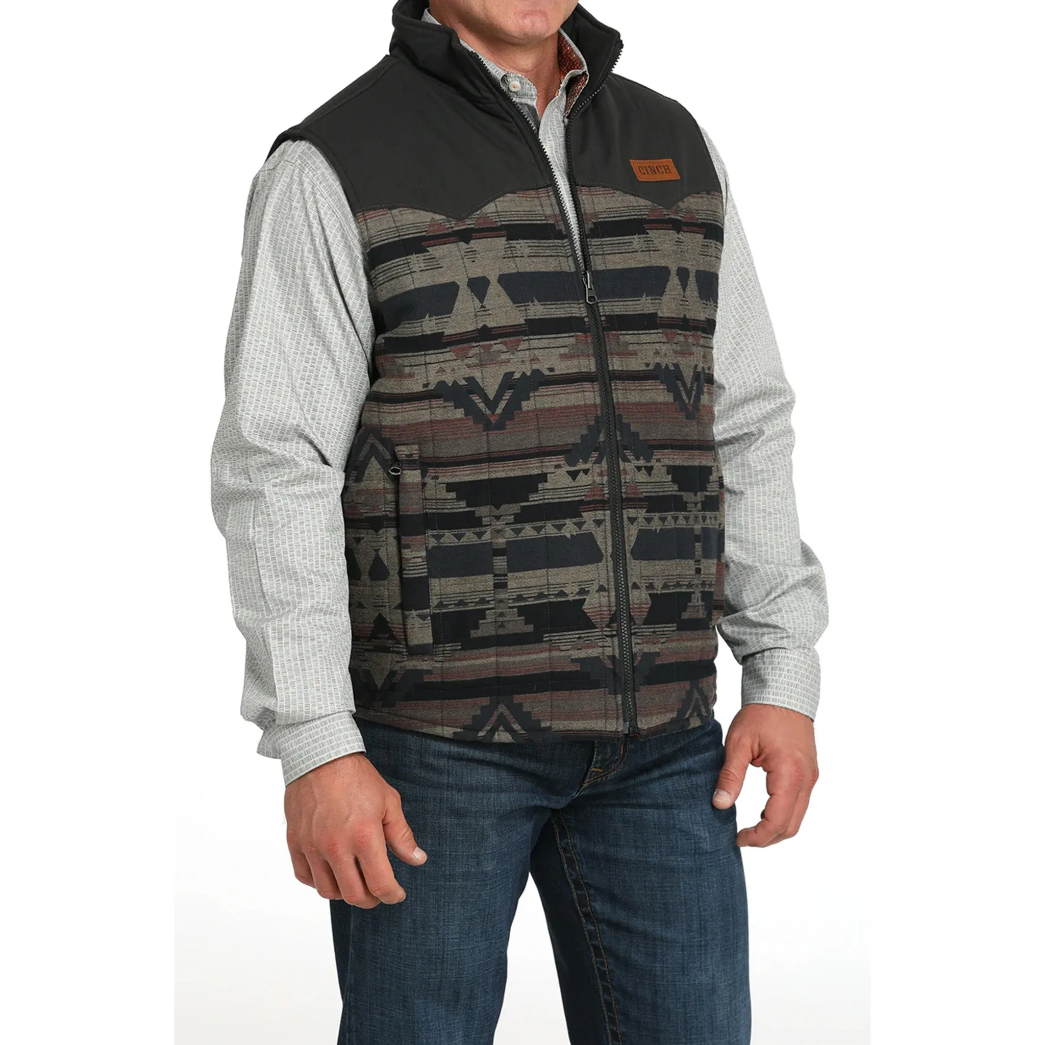 Cinch Men's Rust Brown Reversible Vest sold by Western Edge product image thumbnail 3