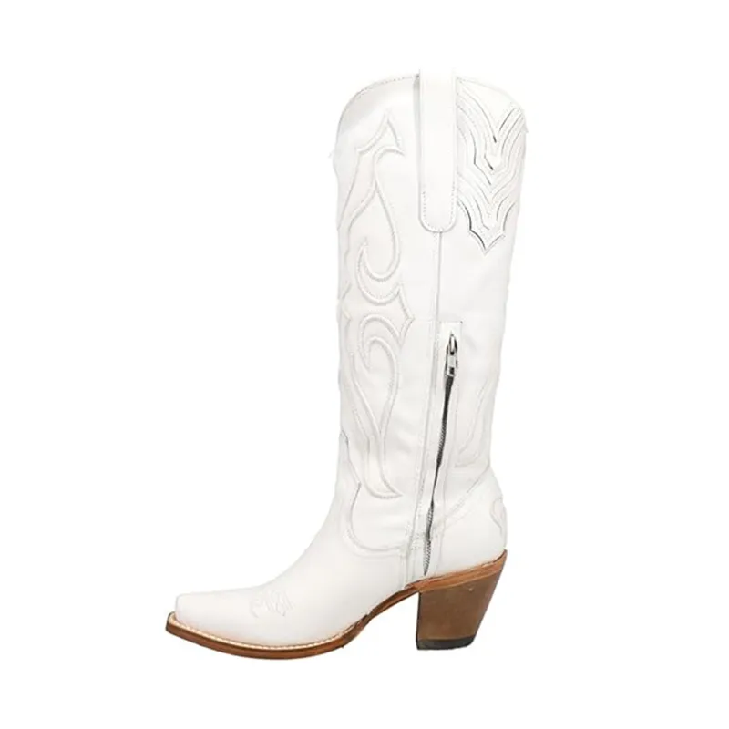 Corral Pure White Snip Toe made by Western Edge