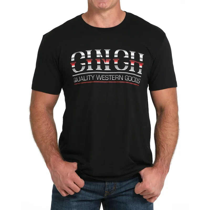 Cinch Men's Black/White/Red Tee sold by Western Edge