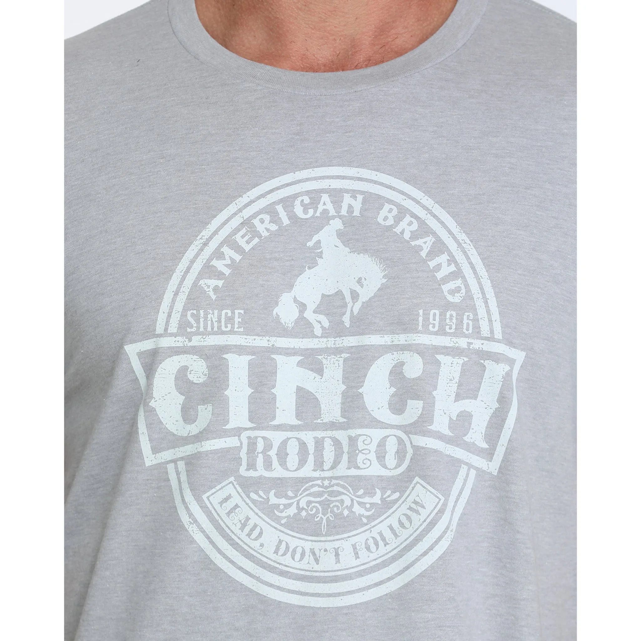 Cinch Men's Light Grey Rodeo Tee sold by Western Edge product image thumbnail 4