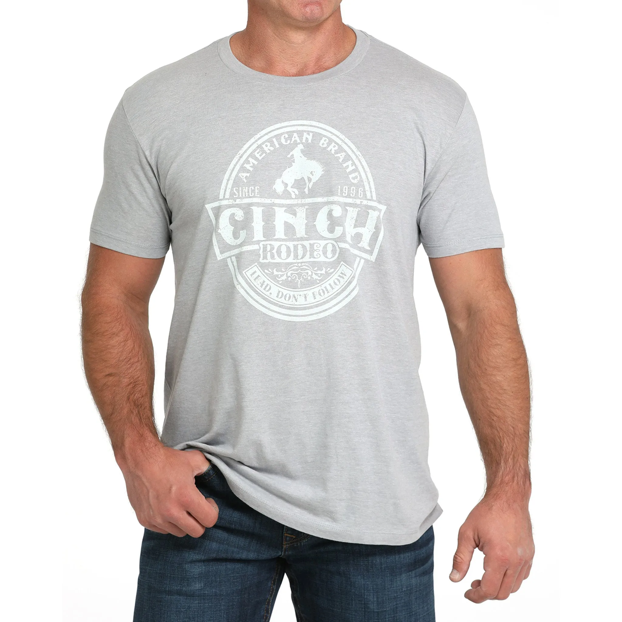 Cinch Men's Light Grey Rodeo Tee sold by Western Edge