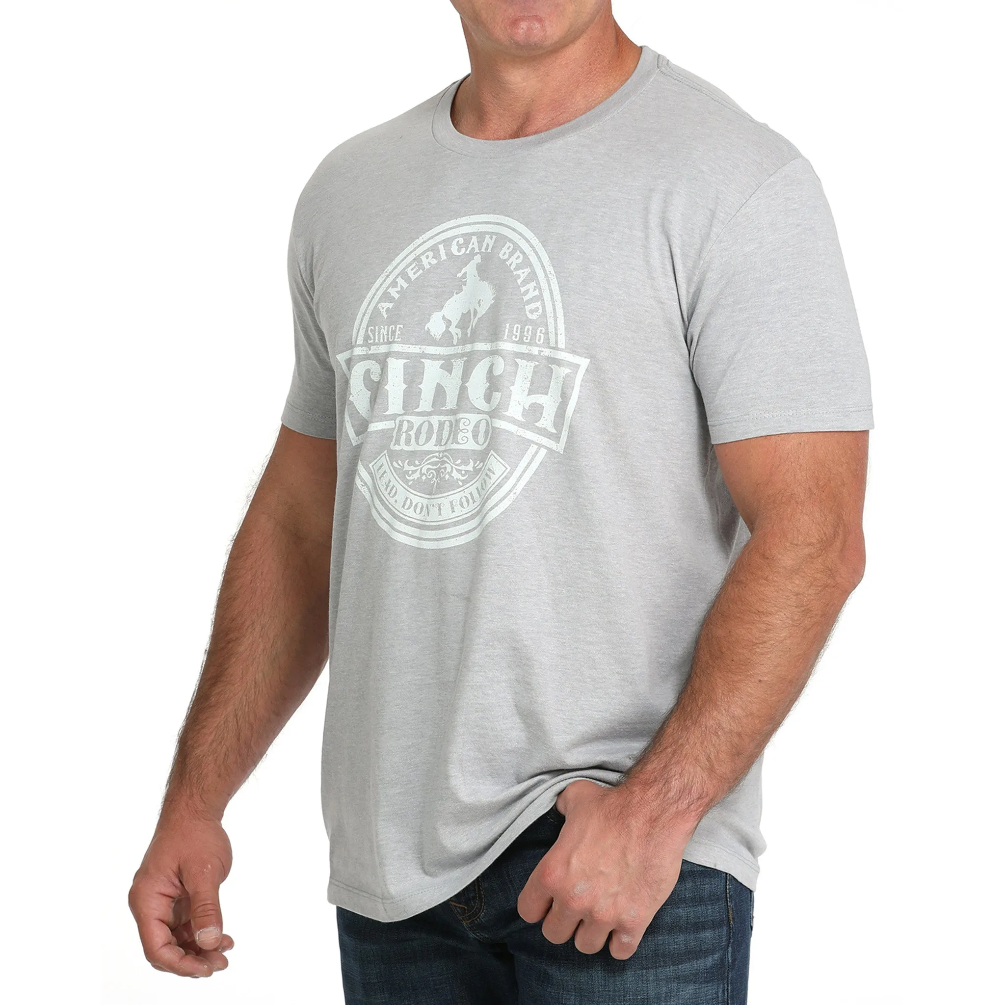 Cinch Men's Light Grey Rodeo Tee sold by Western Edge product image thumbnail 2