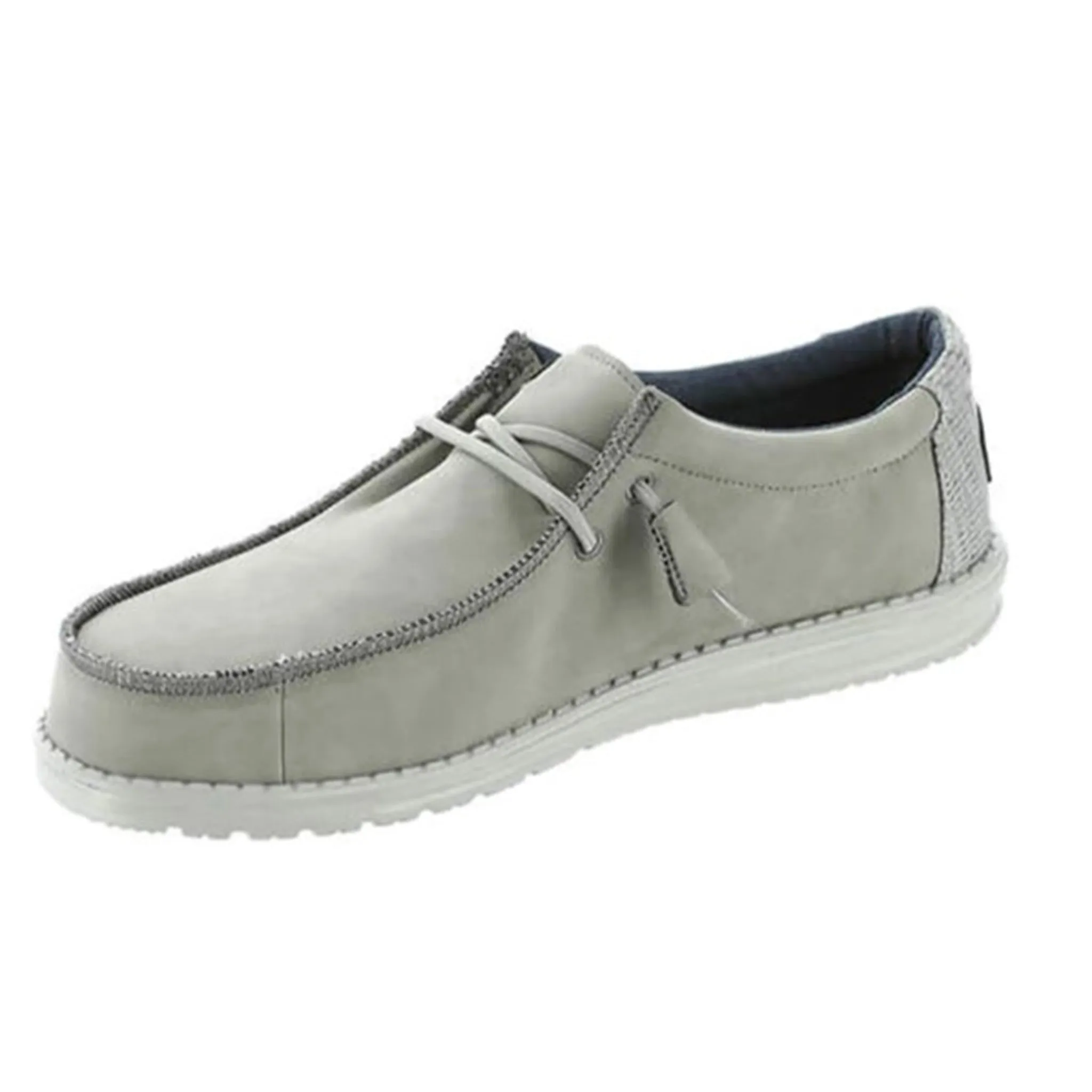 Hey Dude Men's Wally Leather Grey sold by Western Edge