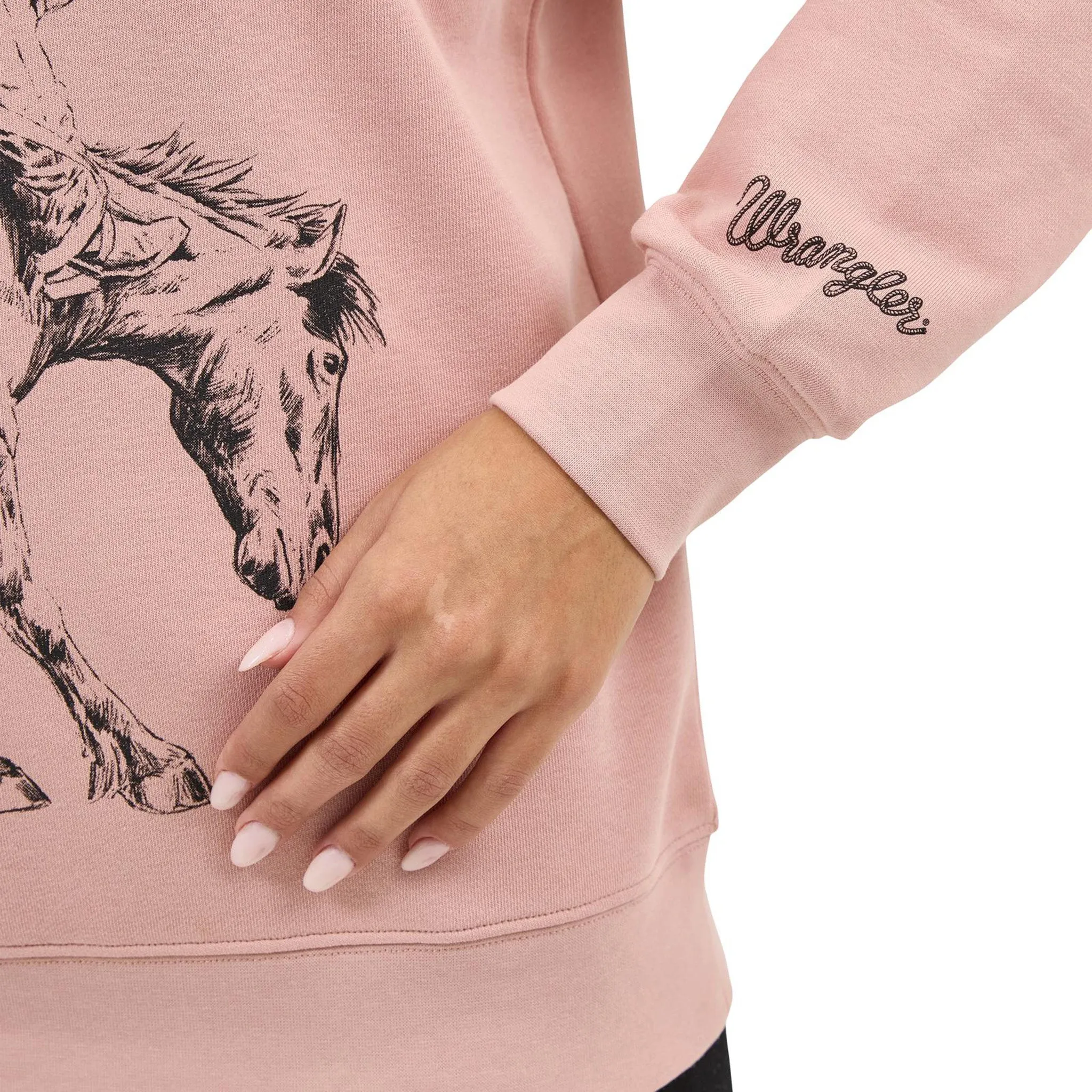 Wrangler Misty Rose Bronc Crewneck Sweatshirt sold by Western Edge product image thumbnail 2