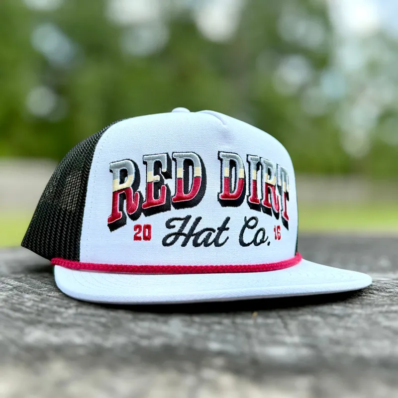 Red Dirt Countrified White/Black and Maroon Cap made by Western Edge