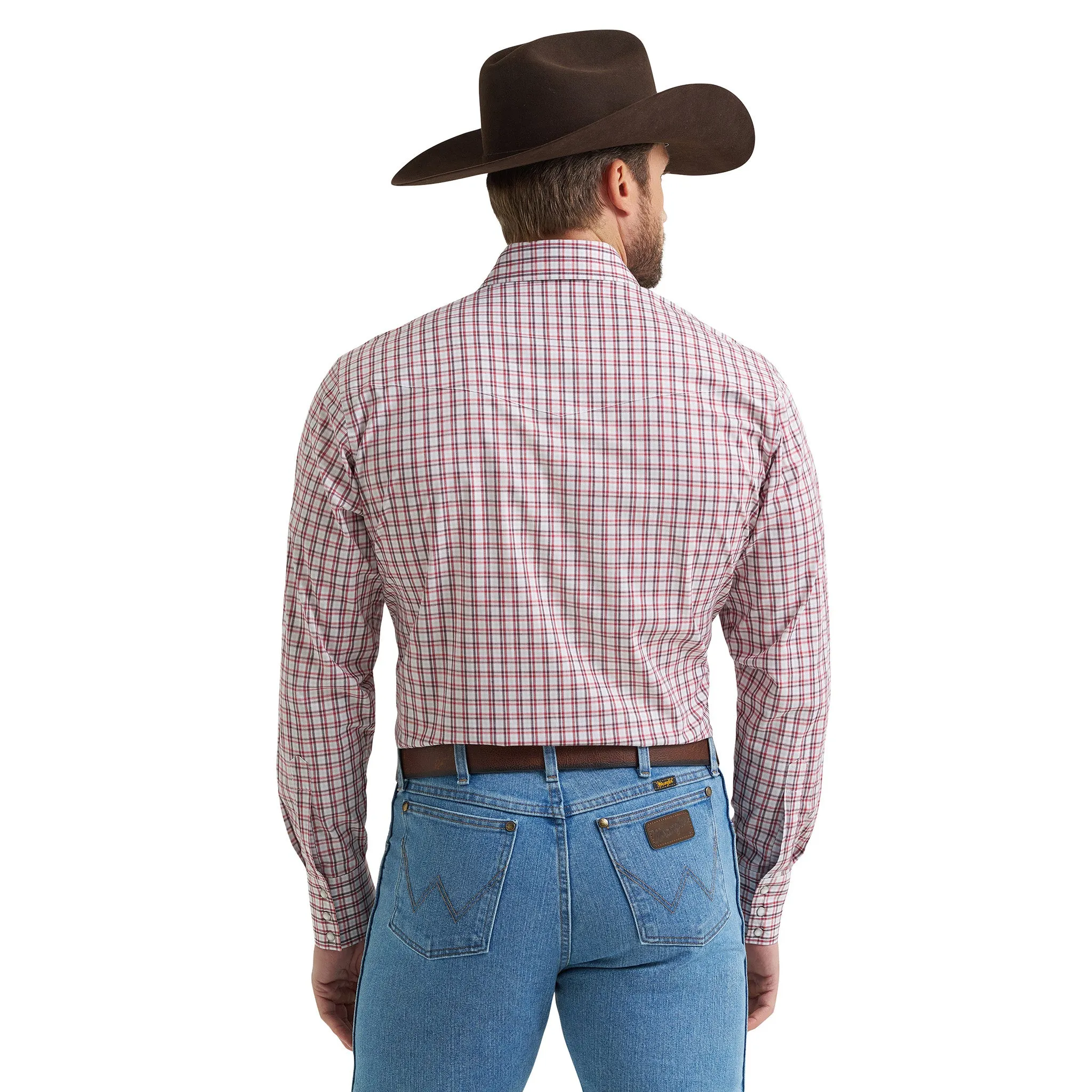 Wrangler White/Gray and Red Plaid Shirt sold by Western Edge product image thumbnail 2
