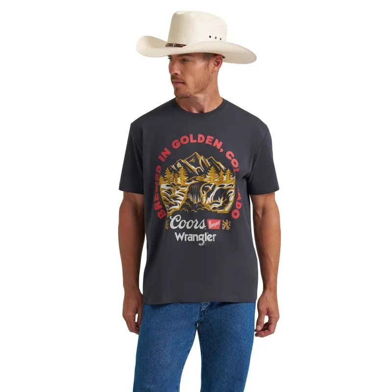 Wrangler Black Brewed Mountain T-shirt made by Western Edge