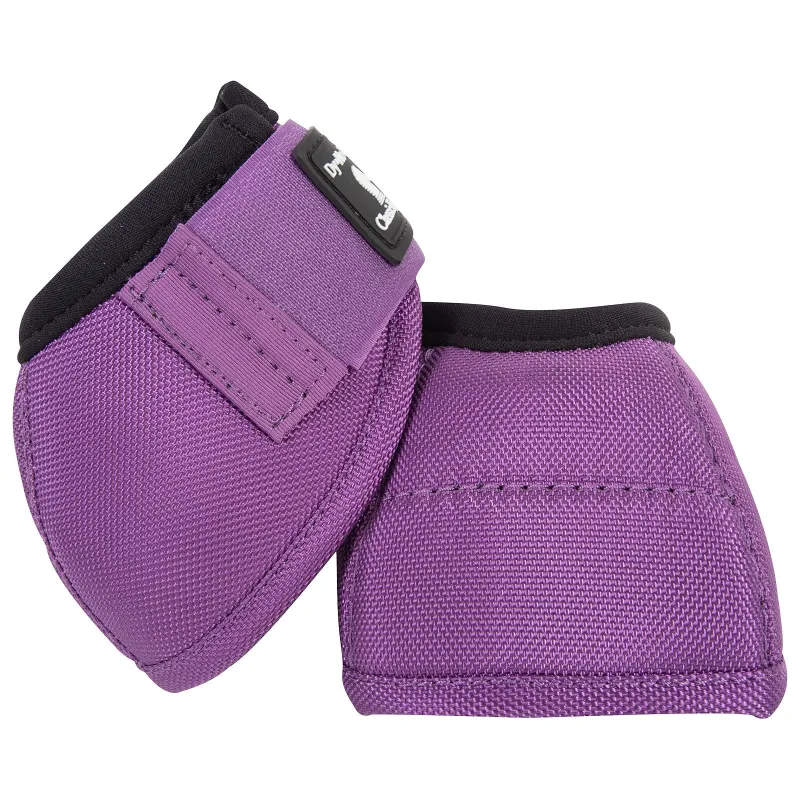 Classic Equine Violet DyNo Turn Bell Boots made by Western Edge