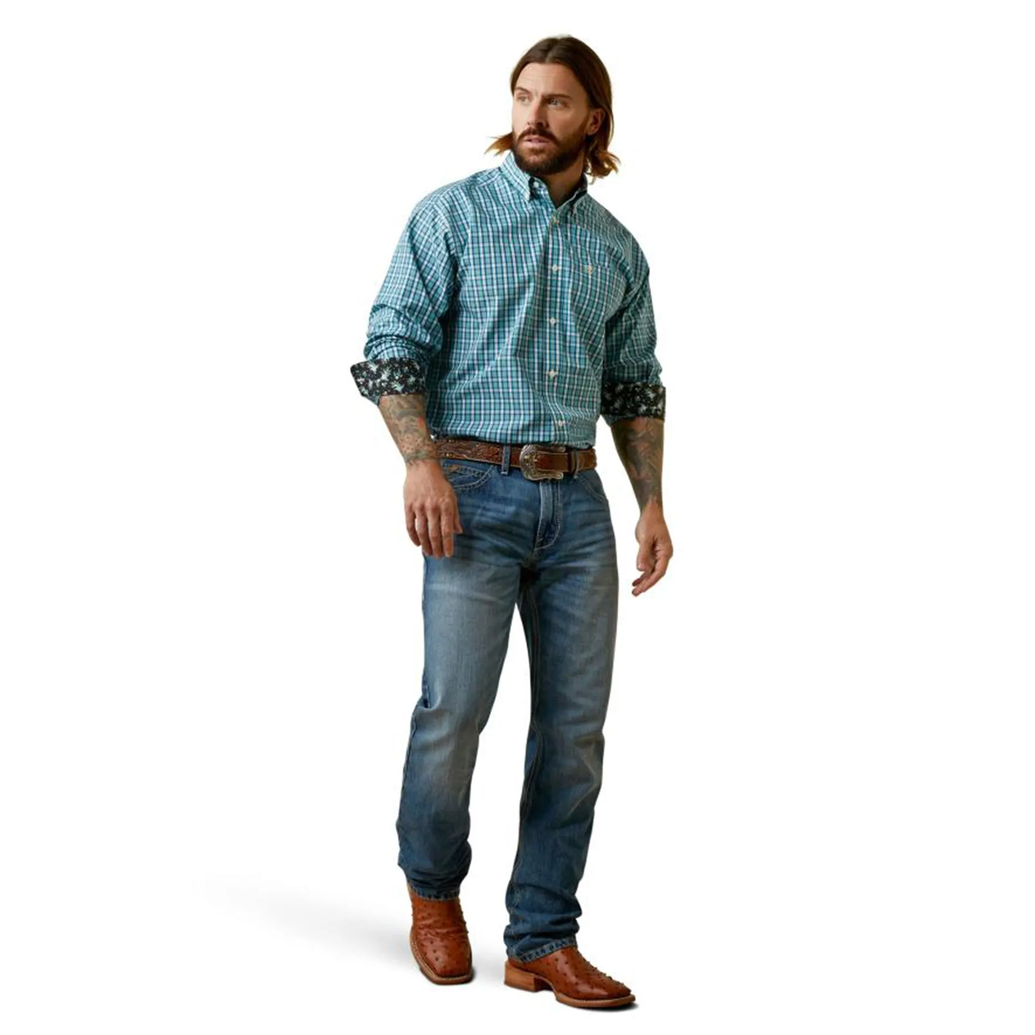 Ariat Men's Wrinkle Free Cayden Classic Fit Long Sleeve sold by Western Edge product image thumbnail 3